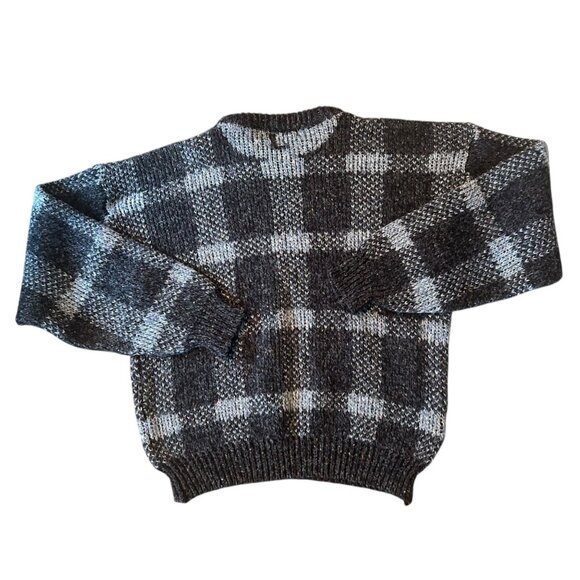 Vintage Peter England Grandpa Wool Blend Plaid Grunge Sweater L - Picture 6 of 6